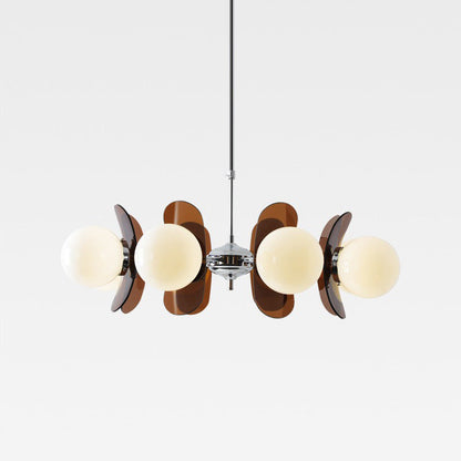 Modern Mid-century Acrylic Magic Bean Glass Shade 3/5/6/8-light Chandelier for Living Room
