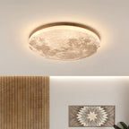 Nordic Minimalist Moon Round Pvc LED Flush Mount Ceiling Light BulbSquare