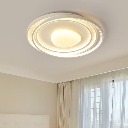 Modern Minimalist Round Iron Acrylic LED Flush Mount Ceiling Light for Living Room