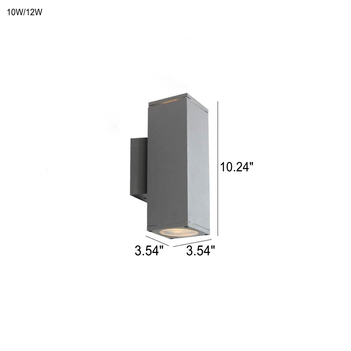 Modern Minimalist Square Column LED Luminous Outdoor Waterproof Wall Sconce Lamp Lumendat