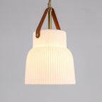 Japanese Light Luxury Ceramic Copper Round Mouth 1-light Pendant Light
