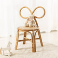 Lumendat Traditional Japanese Round Rattan Weaving Footstool Kids Backrest Chair For Entryways Lumendat