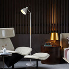 Nordic Minimalist Iron Cone Long Pole 1-Light Standing Floor Lamp Lumendat