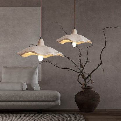 Japanese Vintage Cement Flower Lampshade Island Light Chandelier – 1/2/3 Light