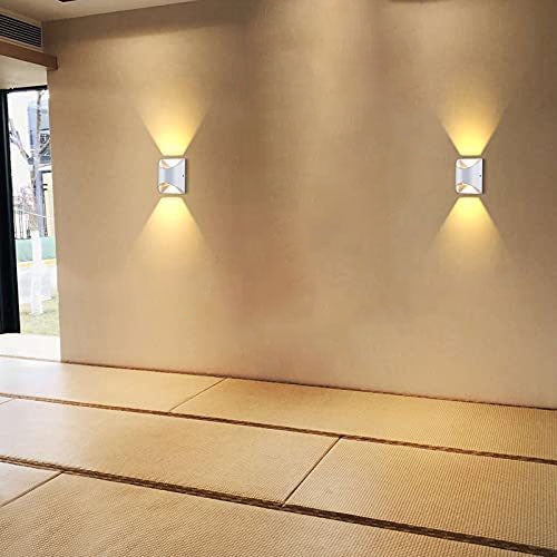 Modern Minimalist Solid Color Aluminum Square Outdoor Waterproof LED Wall Sconce Lamp Lumendat