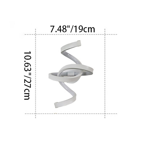 Contemporary Creative Bar Wave Aluminium Acrylic LED Wall Sconce Lamp For Living Room Lumendat