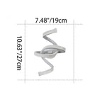 Contemporary Creative Bar Wave Aluminium Acrylic LED Wall Sconce Lamp For Living Room Lumendat