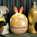 Lumendat Contemporary Creative Kids Projectable Round Rabbit Deer ABS LED Table Lamp For Bedroom Lumendat