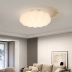 Contemporary Nordic Pe Shade Kid's Flowers LED Flush Mount Ceiling Light for Bedroom BulbSquare
