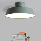 Nordic Minimalist Round Pot Iron LED Flush Mount Ceiling Light BulbSquare