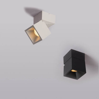 Modern Pure Black White Foldable LED Semi-flush Mount Light