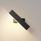 Modern Minimalist Rectangular Bar Aluminum Acrylic Rotatable LED Wall Sconce Lamp For Living Room Lumendat