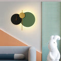 Modern Minimalist Round Iron Acrylic LED Clock Wall Sconce Lamp