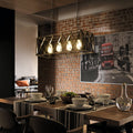 Traditional Farmhouse Rectangular Geometric Iron Cage 4/6 Light Island Light Chandelier for Dining Room BulbSquare