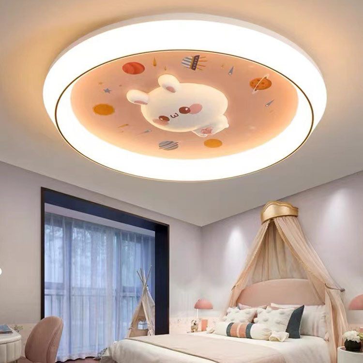 Lumendat Modern Minimalist Kids Cartoon Round Acrylic Iron Resin LED Flush Mount Ceiling Light For Bedroom Lumendat