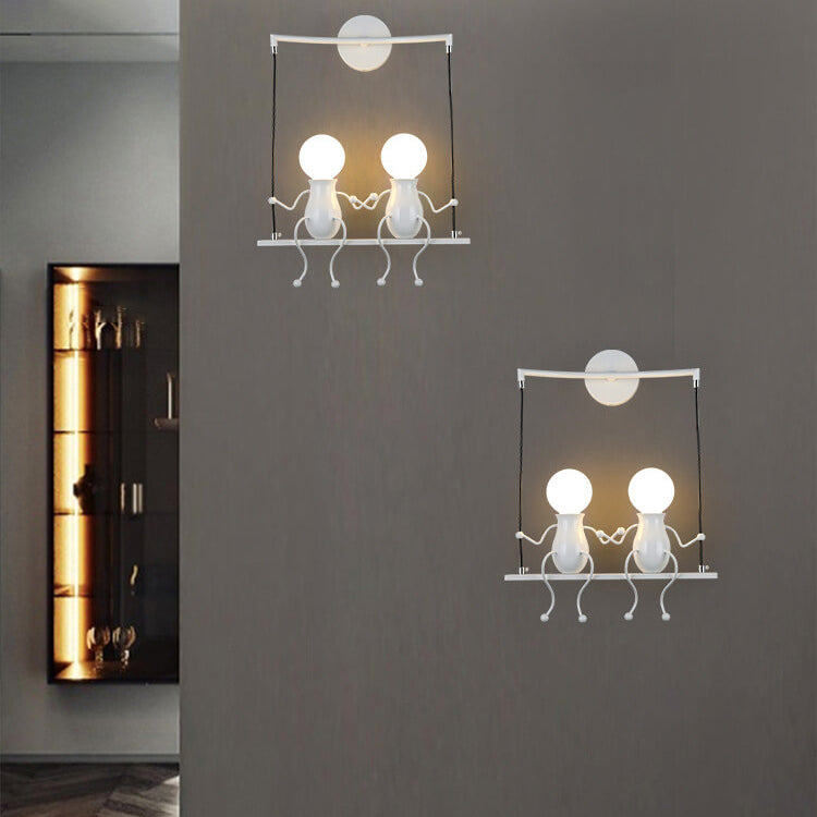 Lumendat Contemporary Creative Iron Children's Ball 2-Light Wall Sconce Lamp For Bedroom Lumendat