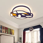 Lumendat Contemporary Creative Iron Acrylic Cartoon Sports Car LED Kids Flush Mount Ceiling Light For Bedroom Lumendat