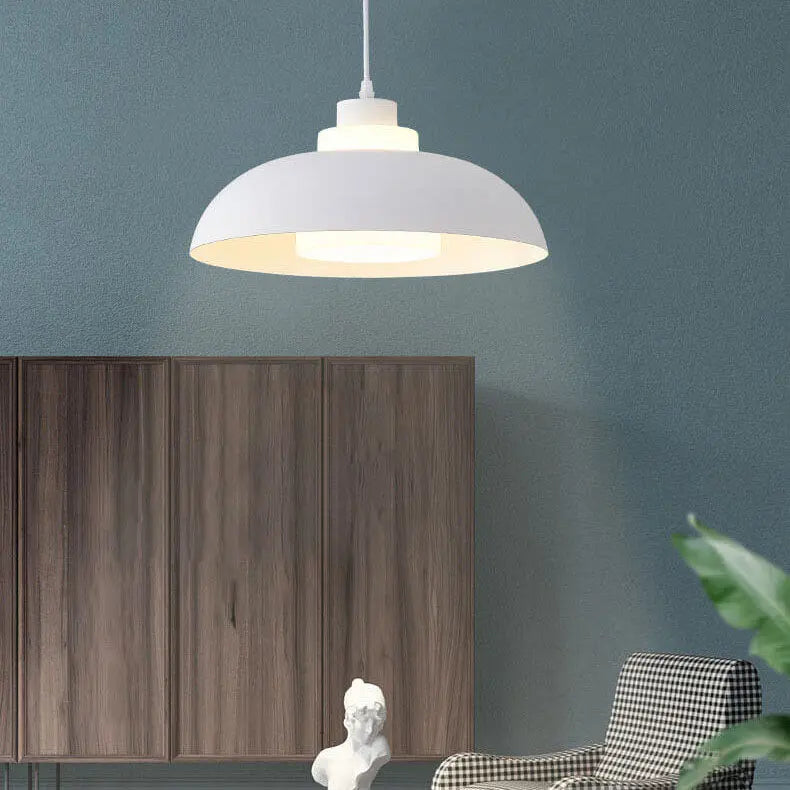 Modern Solid Color Macaron Acrylic Aluminum 1-light Pendant Light BulbSquare
