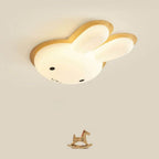 Modern Funny Bunny Kids Iron Acrylic LED Flush Mount Light