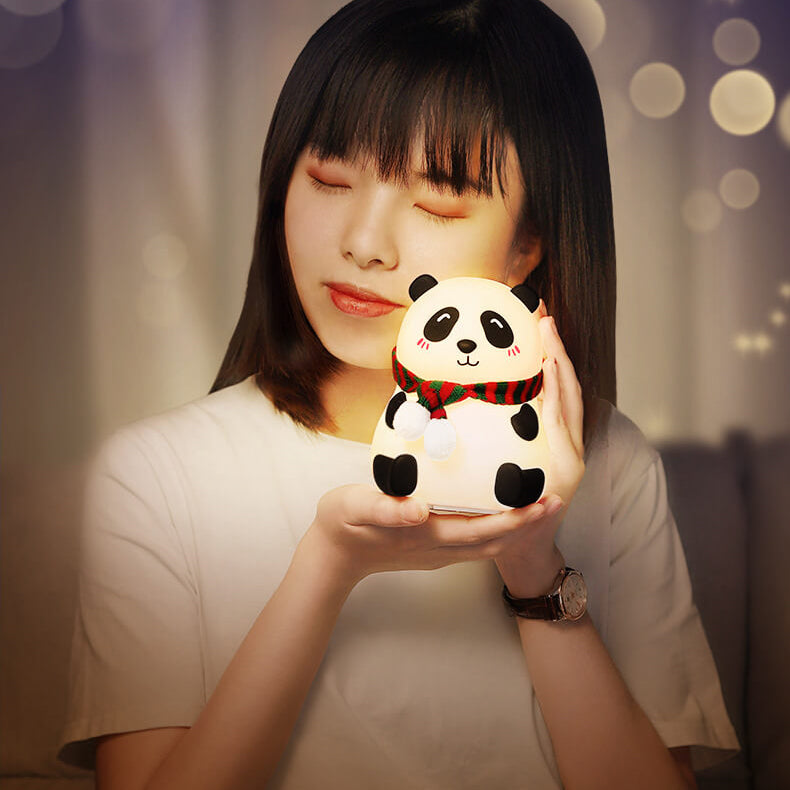 Lumendat Childlike Cartoon Mini Panda Silicone LED Night Light Table Lamp Lumendat