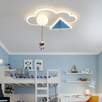 Lumendat Contemporary Creative Kids Iron Acrylic Plane Cloud Astronaut LED Flush Mount Ceiling Light For Bedroom Lumendat