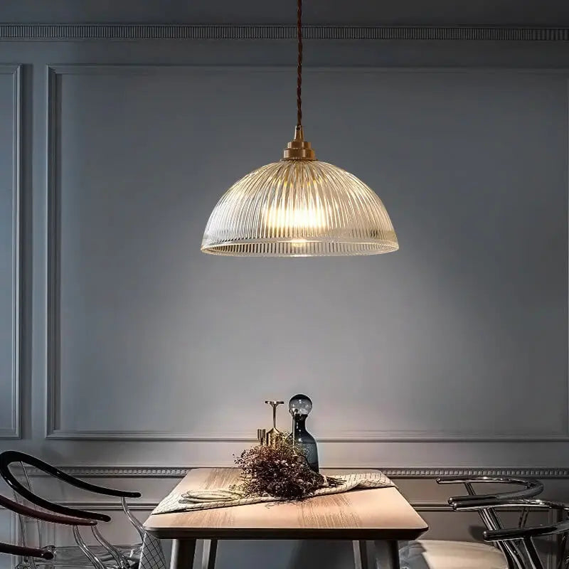 Modern Simple Clear Glass Dome Pot Lid 1-light Pendant Light Lumendat