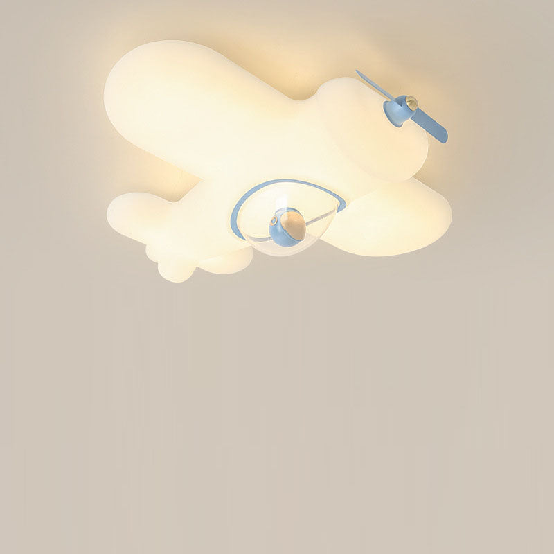 Lumendat Modern Simplicity Kids Plane Iron PE LED Flush Mount Ceiling Light For Bedroom Lumendat
