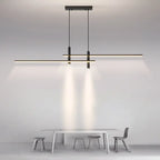 Modern Minimalist Geometric Line Combination LED Island Light Chandelier for Dining Room Lumendat