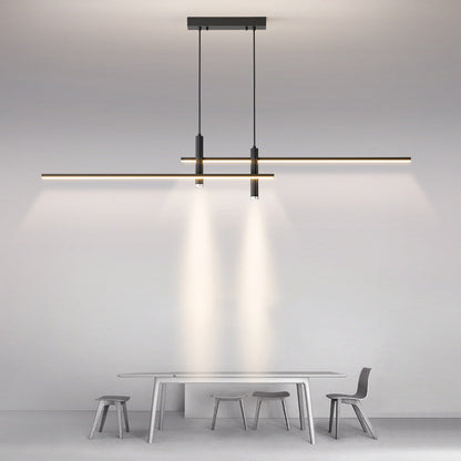 Modern Minimalist Geometric Line Combination LED Island Light Chandelier for Dining Room