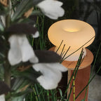 Danish Milk White Mushroom 1-Light Table Lamp Lumendat