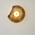 Contemporary Simplicity Iron Round Glass LED Wall Sconce Lamp For Living Room
