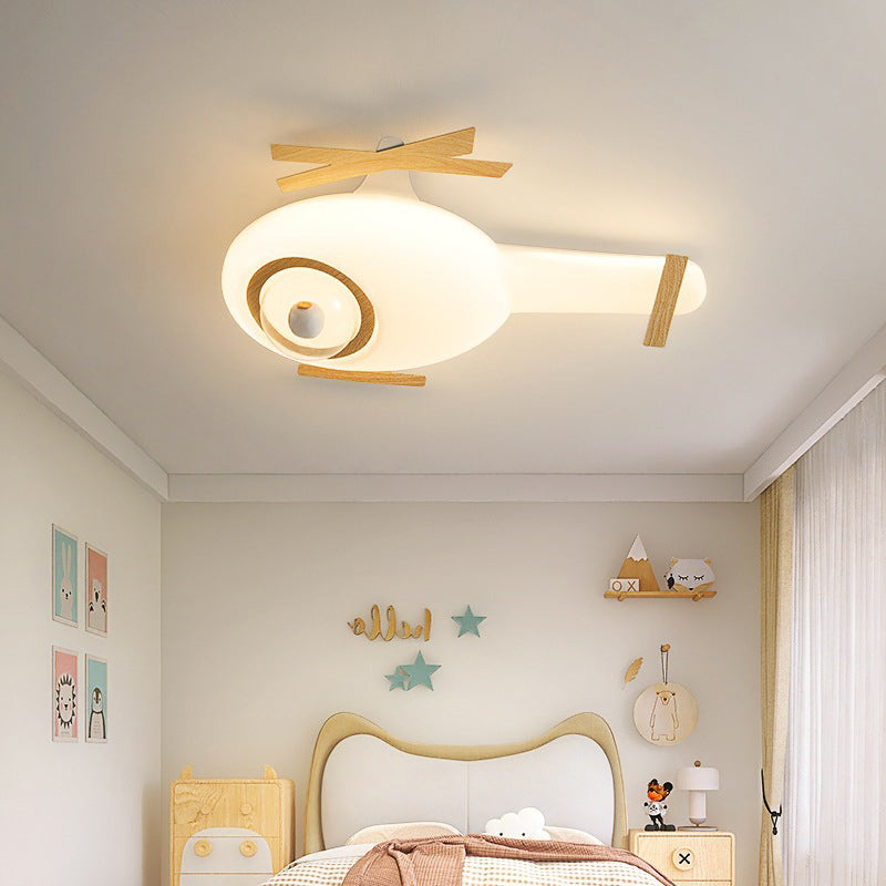 Lumendat Modern Minimalist Kids Airplane Iron PE LED Flush Mount Ceiling Light For Bedroom Lumendat
