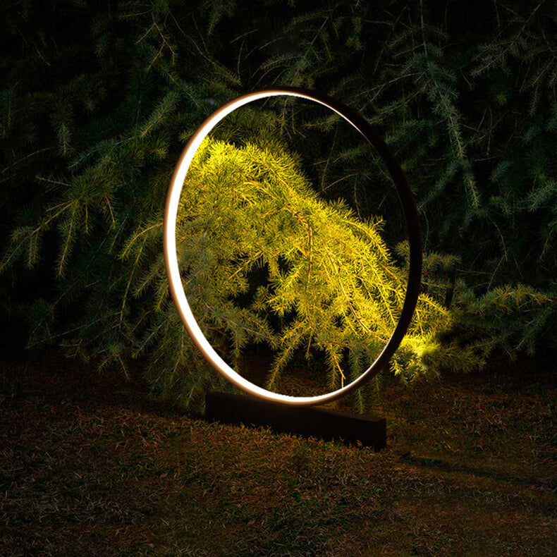 Outdoor Waterproof Acrylic Lampshade Aluminum Ring Design LED Lawn Light Lumendat