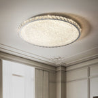 Modern Luxury Stainless Steel Crystal Round Square Rectangular LED Flush Mount Ceiling Light For Living Room Lumendat