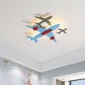 Lumendat Contemporary Creative Aircraft Shape Iron Acrylic Aluminum LED Cartoon Kids Flush Mount Ceiling Light Lumendat