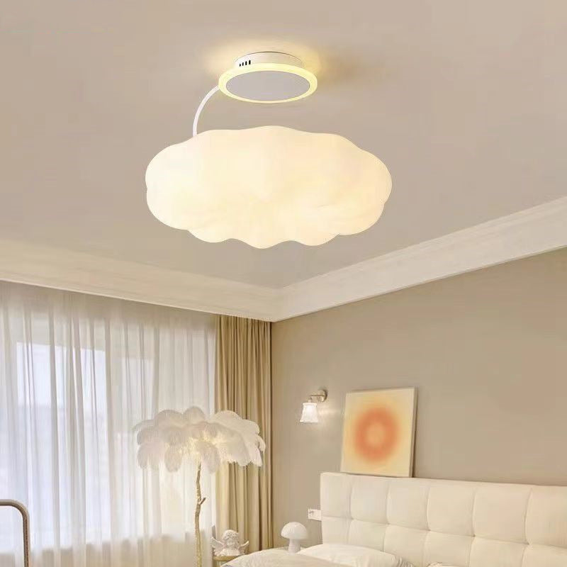 Lumendat Modern Simplicity Cream PE Cloud Pumpkin Shade Iron LED Kids Pendant Light For Bedroom Lumendat
