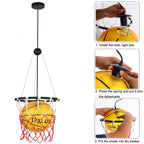 Modern Creative Basketball Iron Glass Mesh Rope 1-light Pendant Light