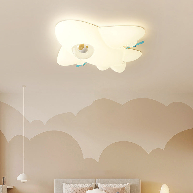 Lumendat Contemporary Creative PE Cartoon Aircraft LED Kids Flush Mount Ceiling Light For Living Room Lumendat