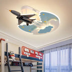 Lumendat Creative Kids Cartoon Aircraft Dimmable Acrylic LED Flush Mount Ceiling Light Lumendat