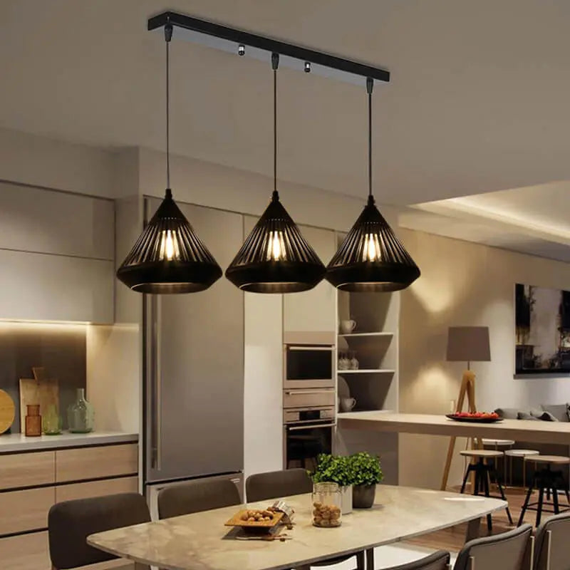 Modern Minimalist Iron Hollow Diamond Shape 1/3-light Island Light Chandelier Lumendat
