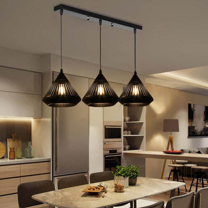 Modern Minimalist Iron Hollow Diamond Shape 1/3-light Island Light Chandelier