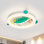 Lumendat Contemporary Creative Kids Round Dinosaur Iron Acrylic Plastic LED Ceiling Light For Bedroom Lumendat