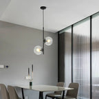 Nordic Minimalist Glass Ball Branch 2-light Chandelier BulbSquare
