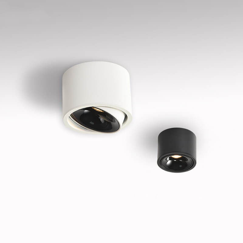 Modern Minimalist Round Spotlight Adjustable LED Flush Mount Ceiling Light