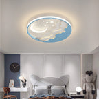 Lumendat Contemporary Creative Cartoon Stars Moon Acrylic LED Kids Flush Mount Ceiling Light For Living Room Lumendat
