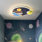 Lumendat Cartoon Creative Aircraft Space LED Kids Flush Mount Ceiling Light Lumendat