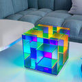 Modern Acrylic RGB Line Rubik's Cube LED Table Lamp Lumendat