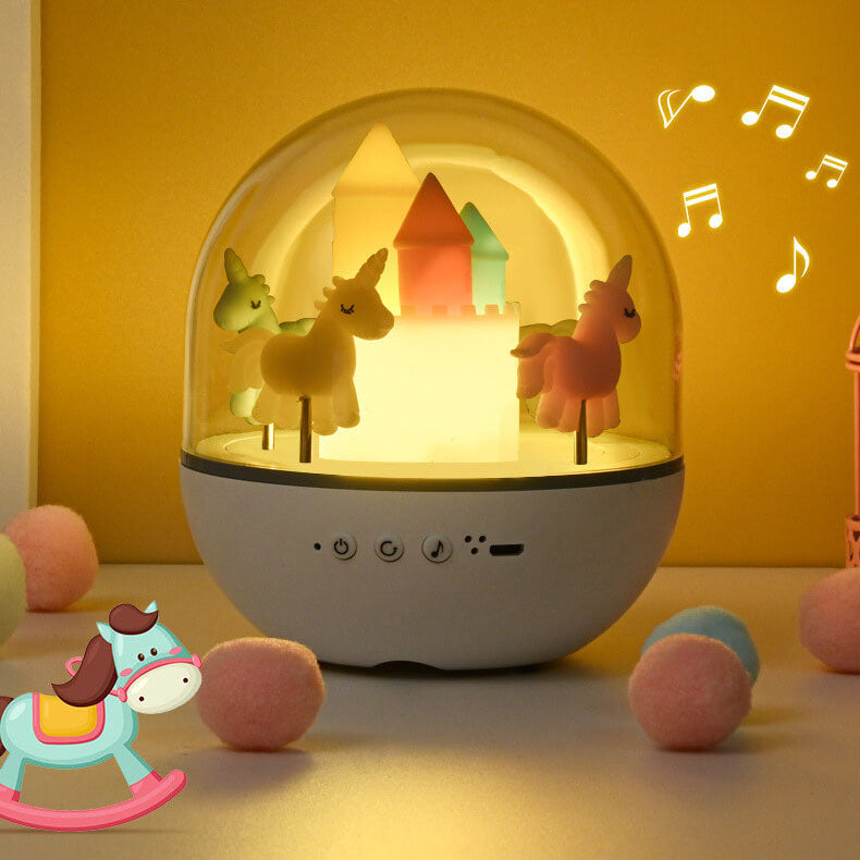 Lumendat Creative Carousel Octavo Bluetooth Kids Night Light Table Lamp Lumendat
