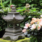 Japanese Zen Solar Waterproof Pagoda Stone LED Outdoor Garden Decoration Landscape Light Lumendat