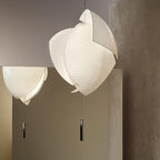 Contemporary Scandinavian Irregular Sail Fabric 3-light Pendant Light for Living Room BulbSquare